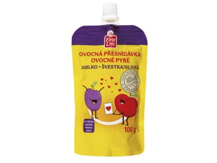 Fine Life Kapsička jablko švestka 10 x 100 g