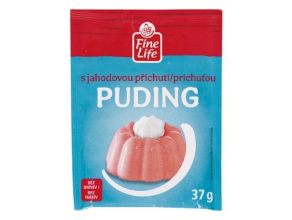 Fine Life Puding s jahodovou příchutí 35 x 37 g