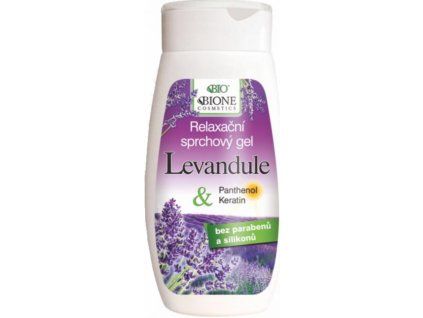 BC Bione Cosmetics sprchový gel Levandule & Panthenol a Keratin 260 ml
